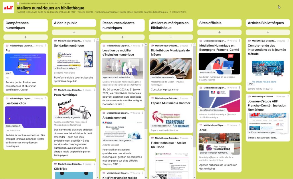 Image mur ateliers numériques en bibliothèque